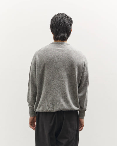 orSlow Simple Crewneck Sweater, Light Grey