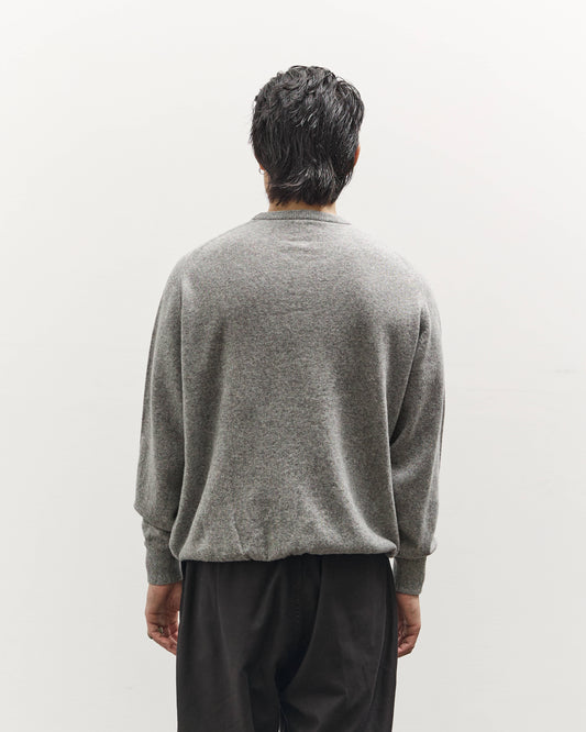 orSlow Simple Crewneck Sweater, Light Grey