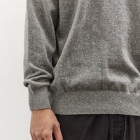 orSlow Simple Crewneck Sweater, Light Grey