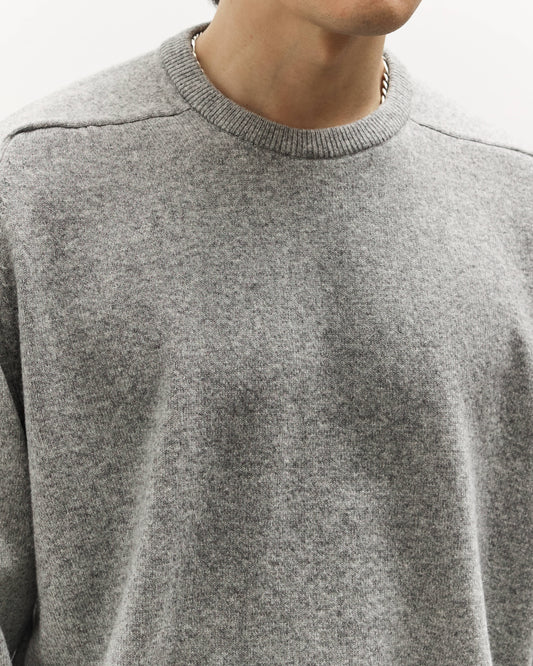 orSlow Simple Crewneck Sweater, Light Grey