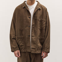 orSlow Relax Fit Simple Work Jacket, Coffee Brown