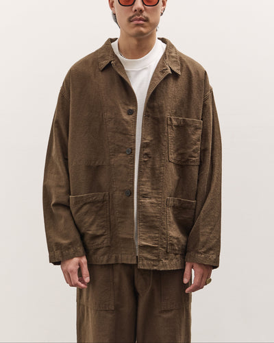 orSlow Relax Fit Simple Work Jacket, Coffee Brown