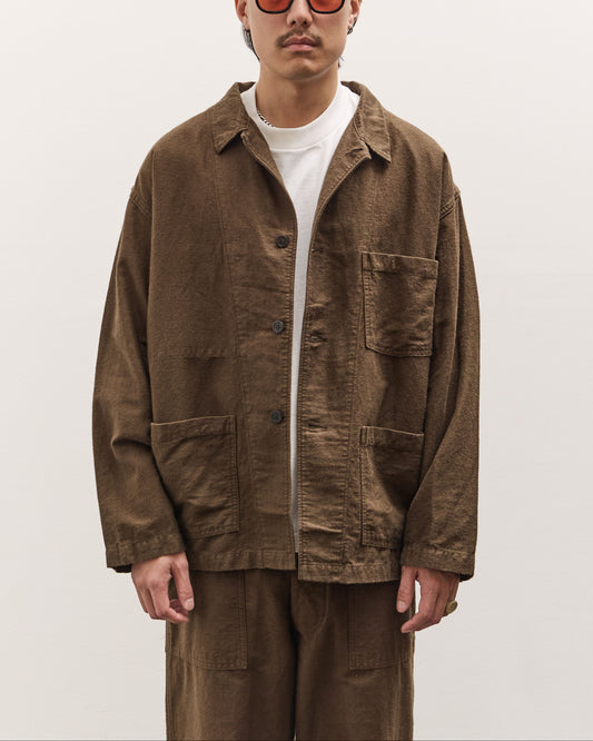 orSlow Relax Fit Simple Work Jacket, Coffee Brown