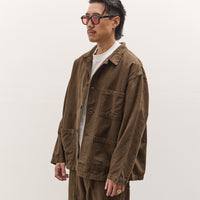 orSlow Relax Fit Simple Work Jacket, Coffee Brown