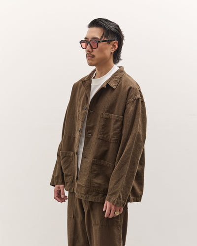 orSlow Relax Fit Simple Work Jacket, Coffee Brown