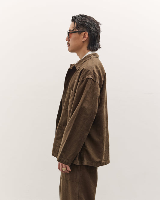 orSlow Relax Fit Simple Work Jacket, Coffee Brown