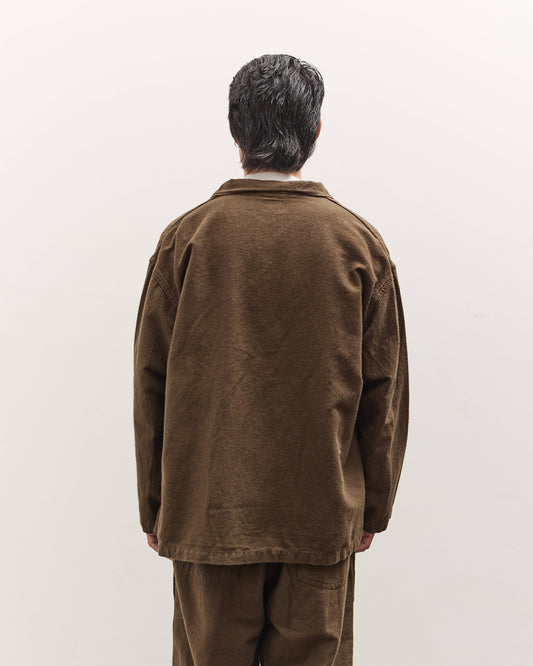 orSlow Relax Fit Simple Work Jacket, Coffee Brown