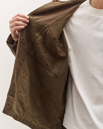 orSlow Relax Fit Simple Work Jacket, Coffee Brown