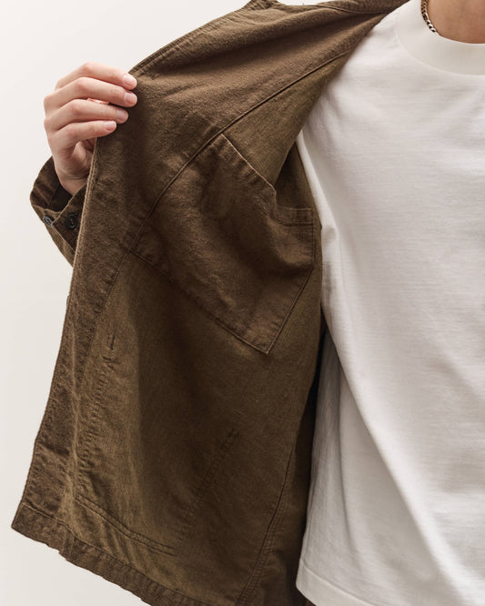 orSlow Relax Fit Simple Work Jacket, Coffee Brown