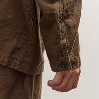 orSlow Relax Fit Simple Work Jacket, Coffee Brown