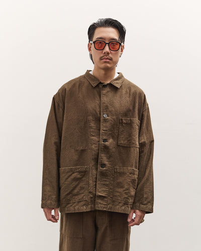 orSlow Relax Fit Simple Work Jacket, Coffee Brown