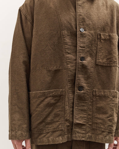orSlow Relax Fit Simple Work Jacket, Coffee Brown