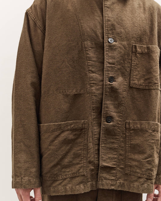 orSlow Relax Fit Simple Work Jacket, Coffee Brown
