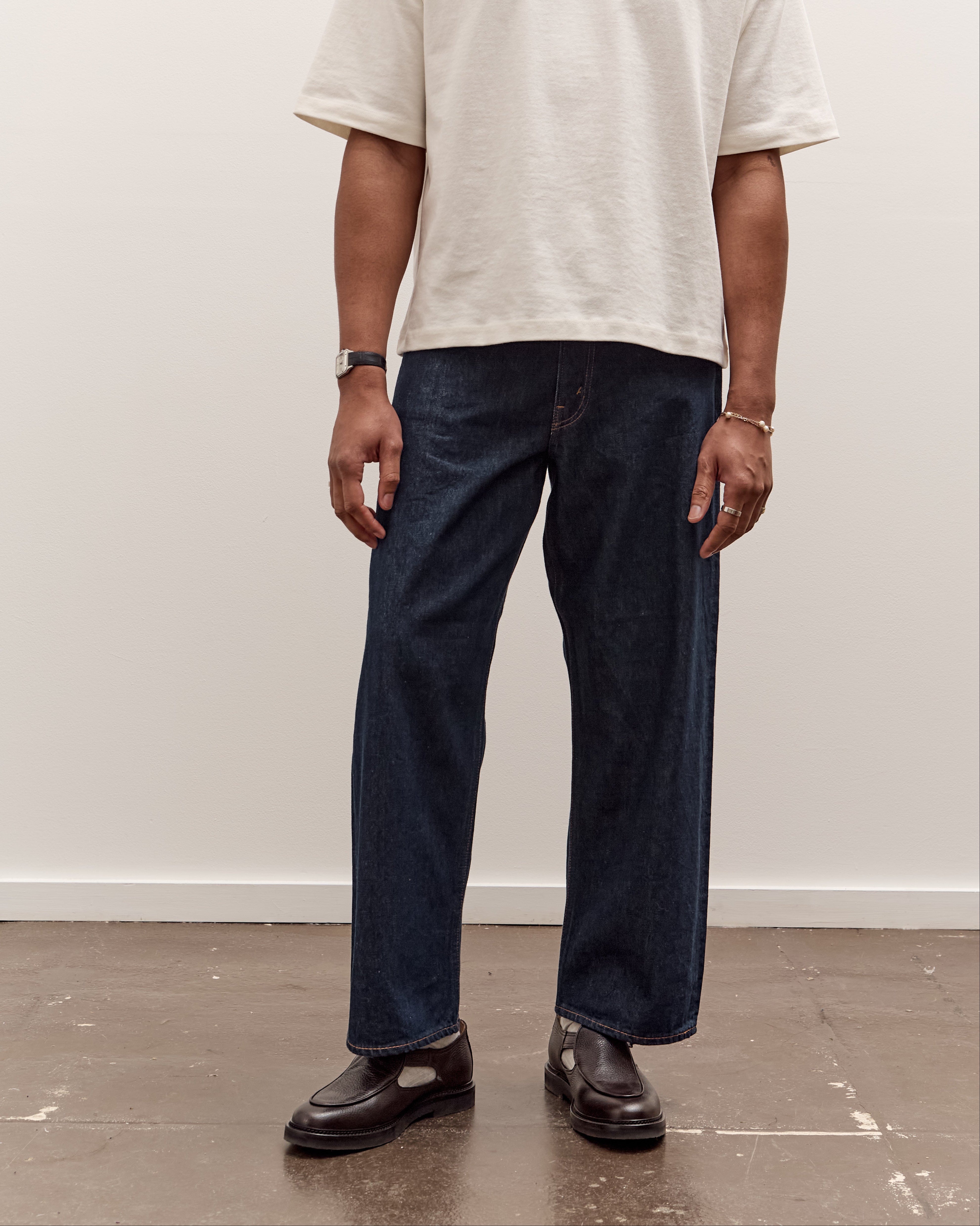 orSlow Super Dad's Denim Pants Unisex, One Wash – Glasswing