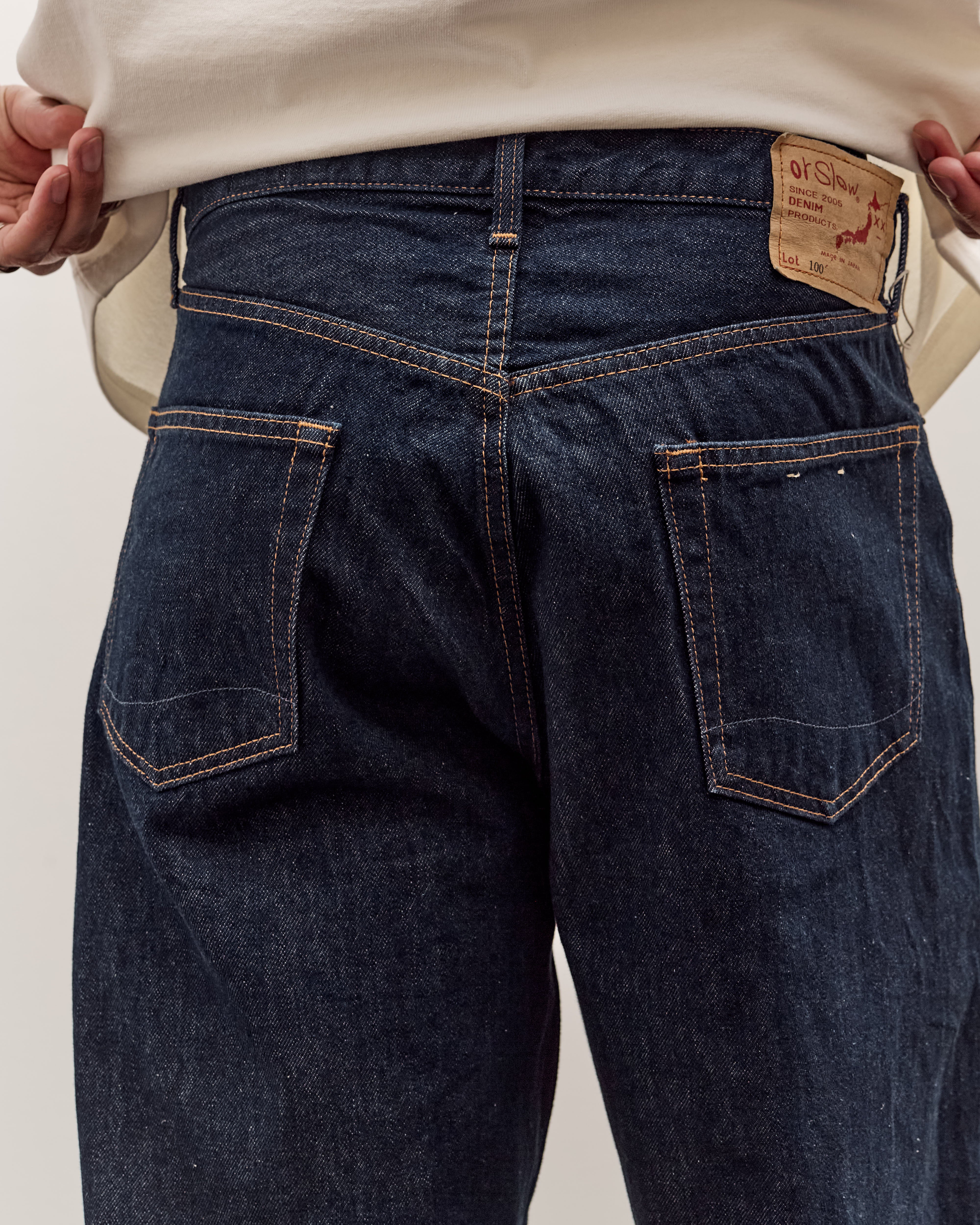 orSlow × BEAMS 別注 Dad's Denim Pants 4 XL orSlow Super Dad's Denim Pants Unisex, One Wash – Glasswing