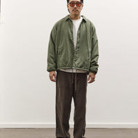 orSlow Vintage Washed Coach Jacket With Fleece Lining, Dark Olive