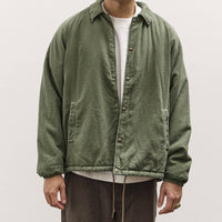 orSlow Vintage Washed Coach Jacket With Fleece Lining, Dark Olive
