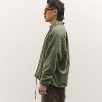 orSlow Vintage Washed Coach Jacket With Fleece Lining, Dark Olive