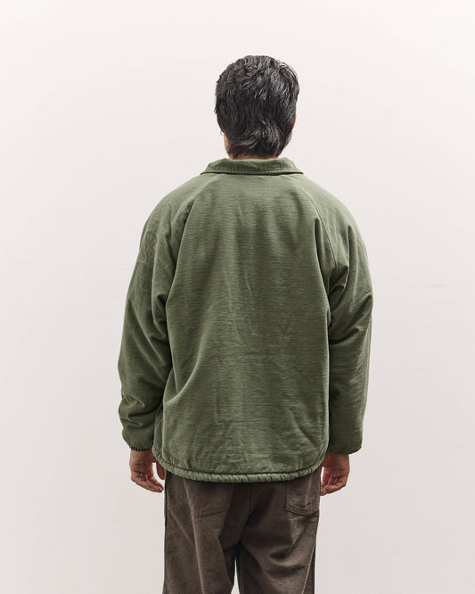 orSlow Vintage Washed Coach Jacket With Fleece Lining, Dark Olive