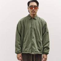 orSlow Vintage Washed Coach Jacket With Fleece Lining, Dark Olive