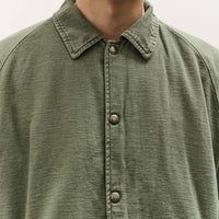 orSlow Vintage Washed Coach Jacket With Fleece Lining, Dark Olive