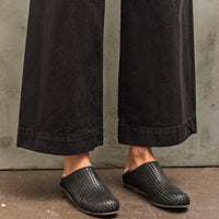 Petrosolaum Woven Babouche, Black