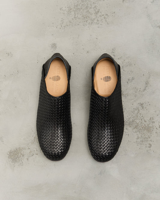 Petrosolaum Woven Babouche, Black