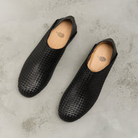 Petrosolaum Woven Babouche, Black