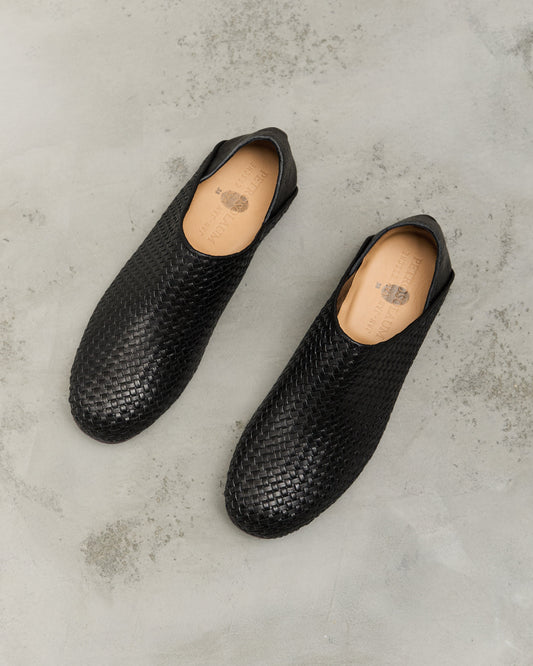 Petrosolaum Woven Babouche, Black