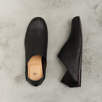 Petrosolaum Woven Babouche, Black