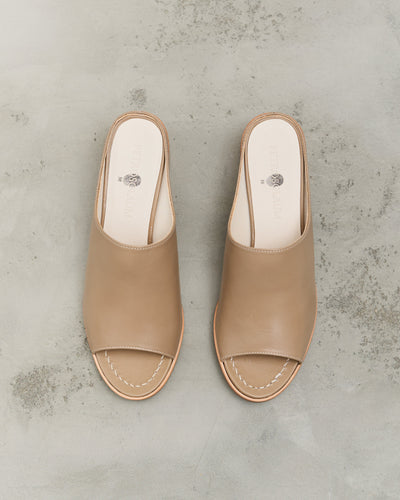 Petrosolaum Sabot Sandals, Grey Beige