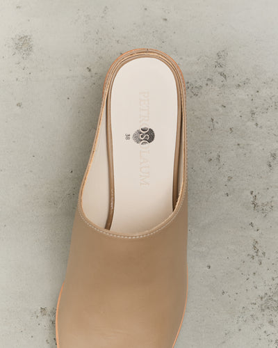 Petrosolaum Sabot Sandals, Grey Beige