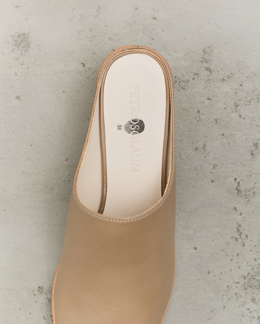 Petrosolaum Sabot Sandals, Grey Beige
