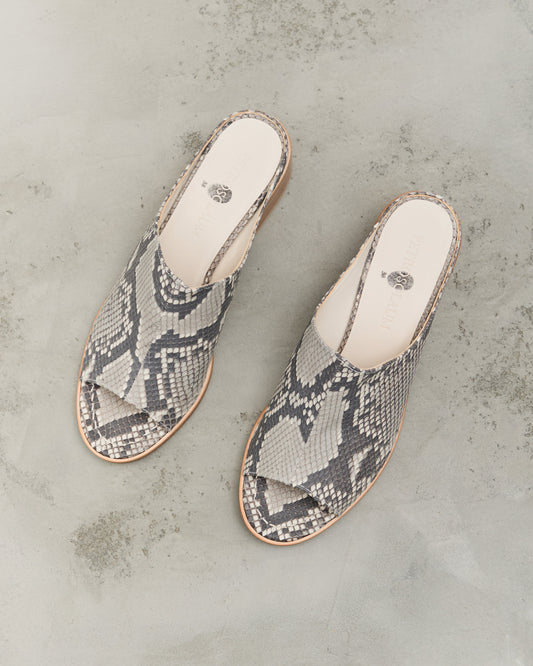 Petrosolaum Sabot Sandals, Python