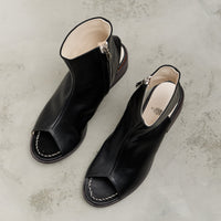 Petrosolaum Side Zip Boots Sandals, Black