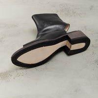 Petrosolaum Side Zip Boots Sandals, Black