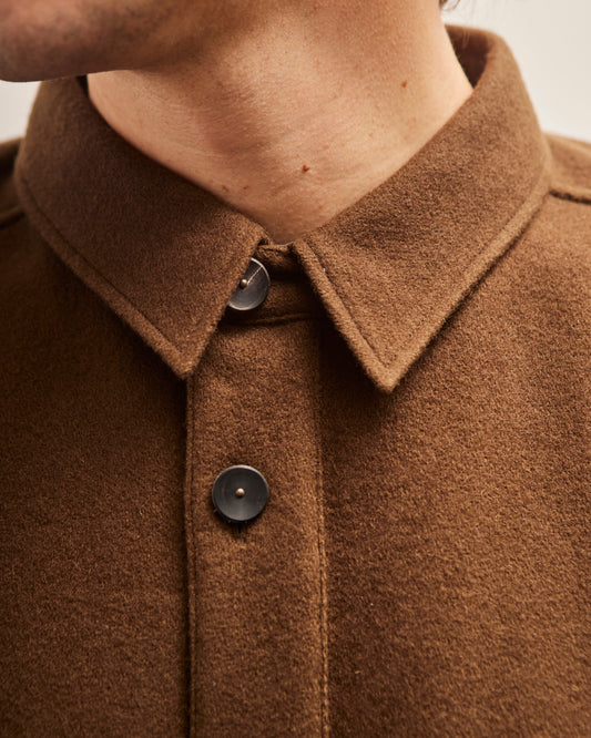 Postalco Unisex Free Arm Button Jacket, Walnut