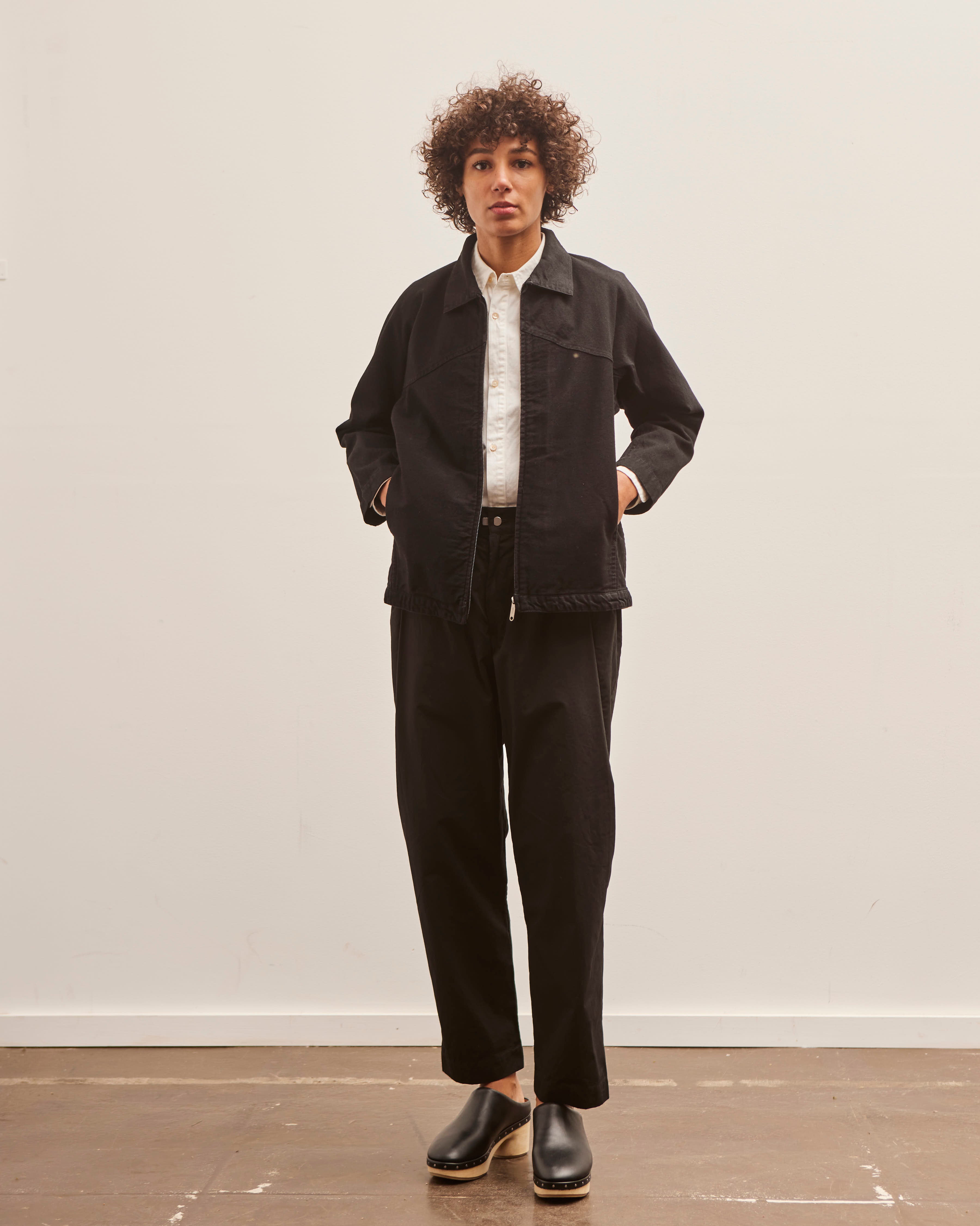 Postalco Zip-Up Jacket Light Denim, Double Black – Glasswing