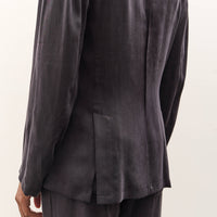 SEYA Charlotte Tailor Blouse, Ebony Black