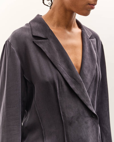 SEYA Charlotte Tailor Blouse, Ebony Black