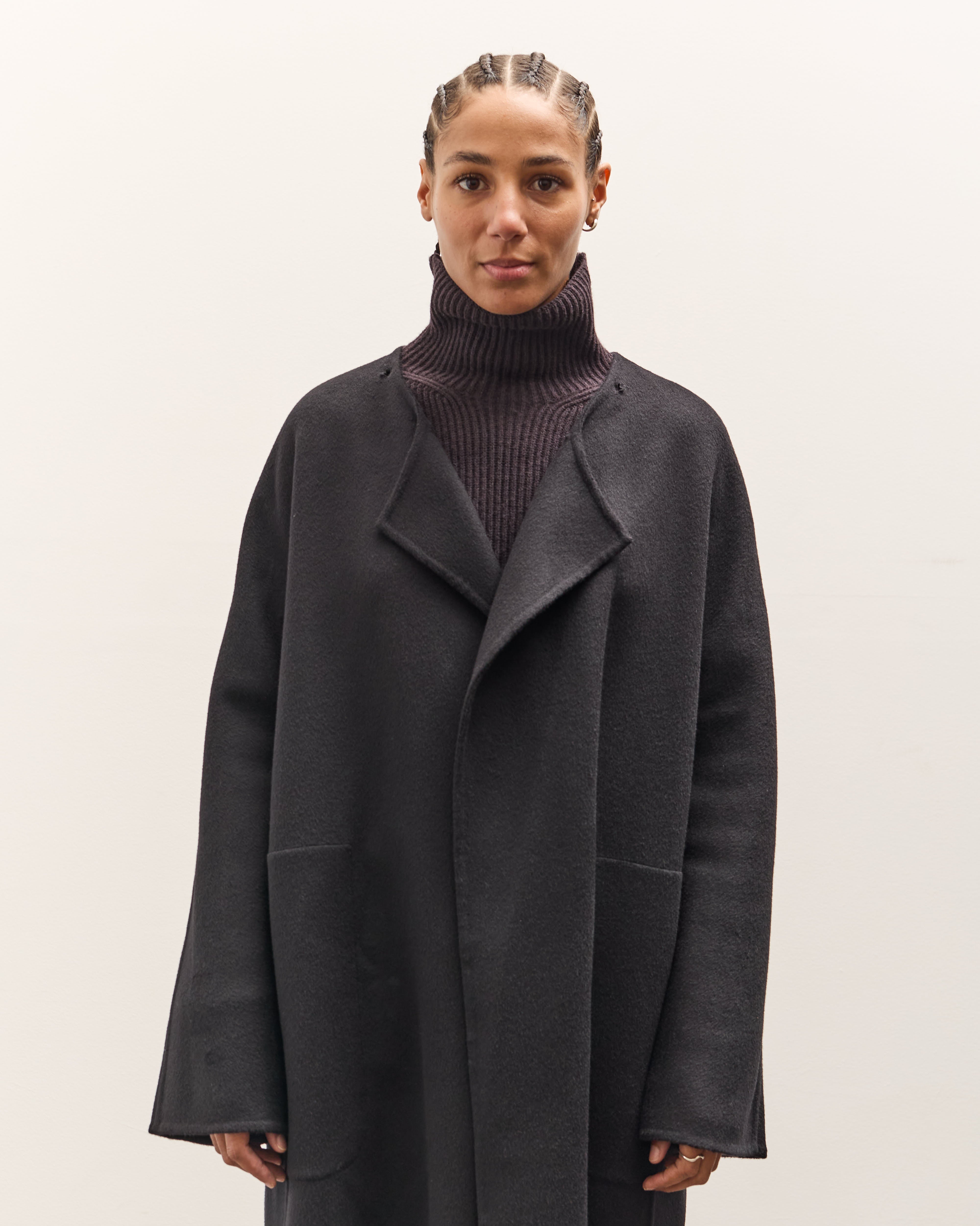 seya. Double Face Chris Coat, Black – Glasswing