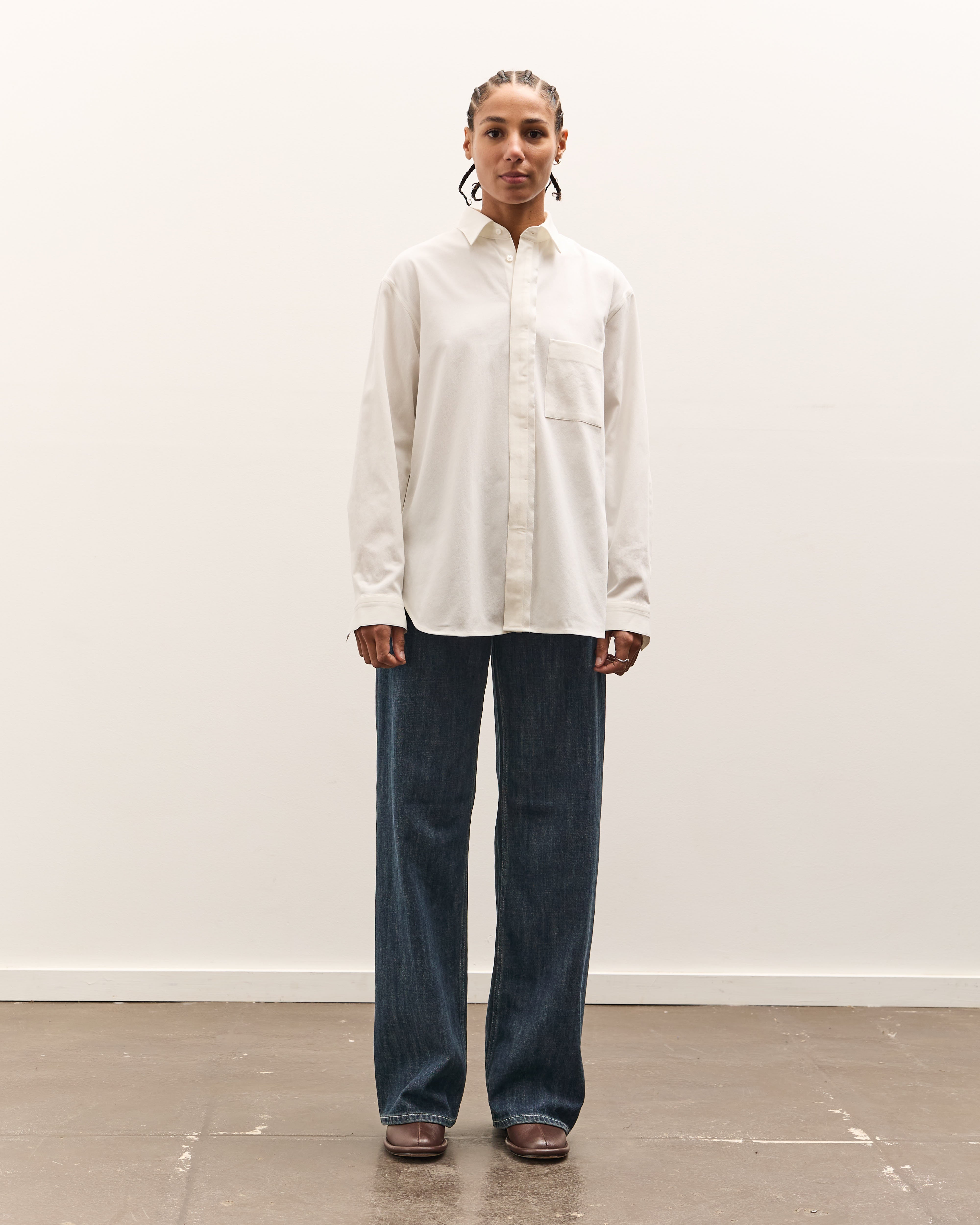 seya. Frilled Shirt, White – Glasswing