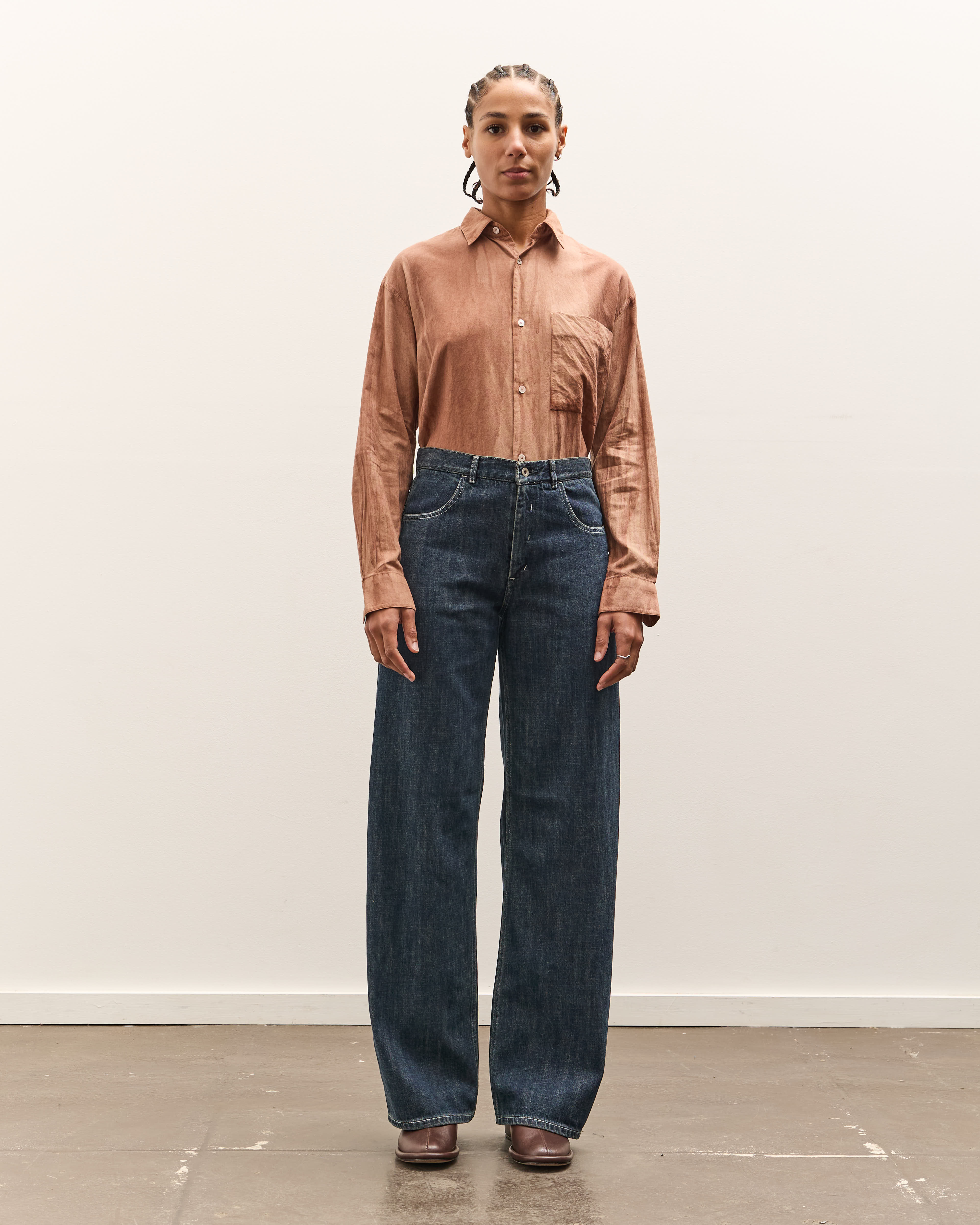 seya. Tofu Brother Jeans, Faded Indigo – Glasswing