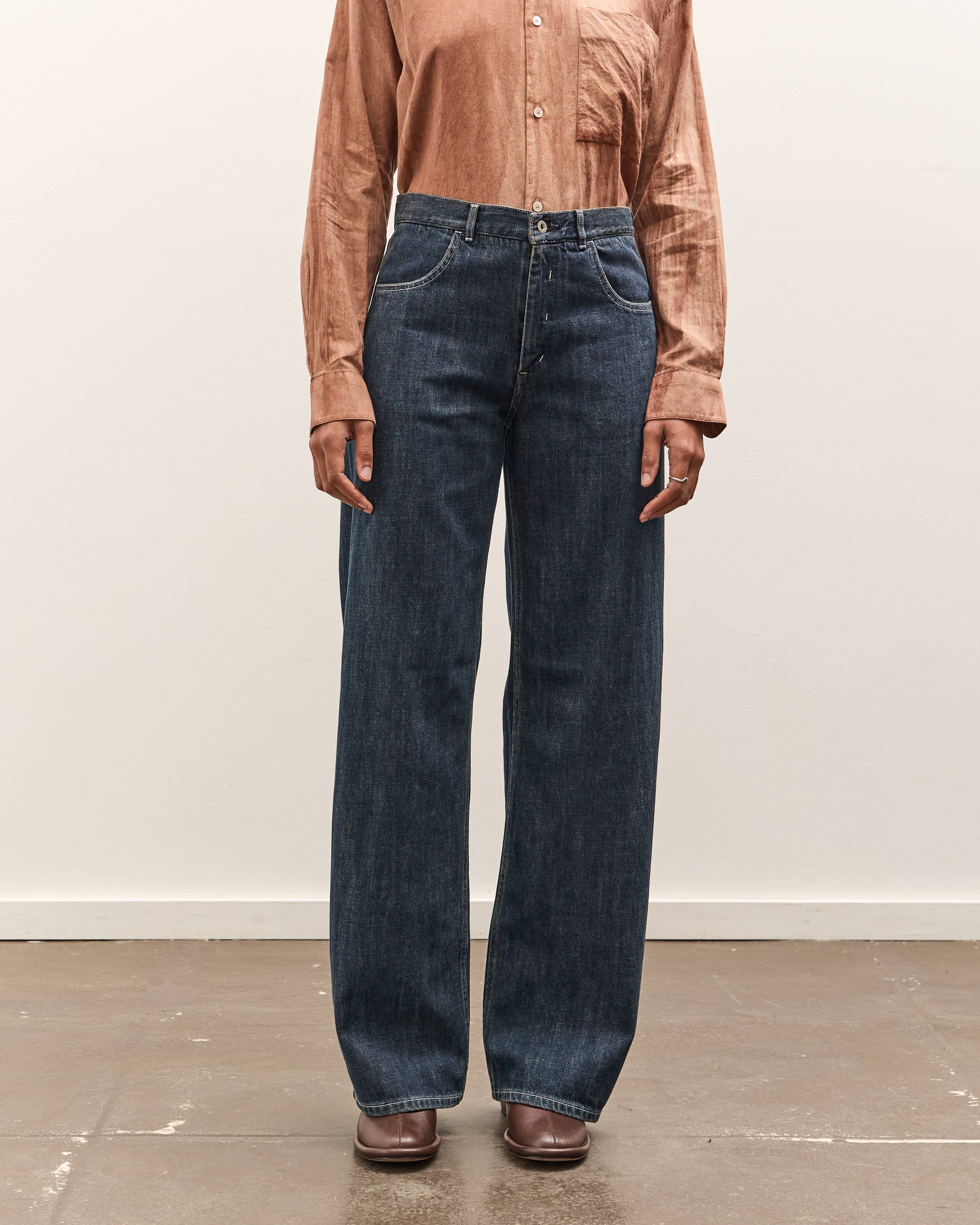 seya. Tofu Brother Jeans, Faded Indigo – Glasswing
