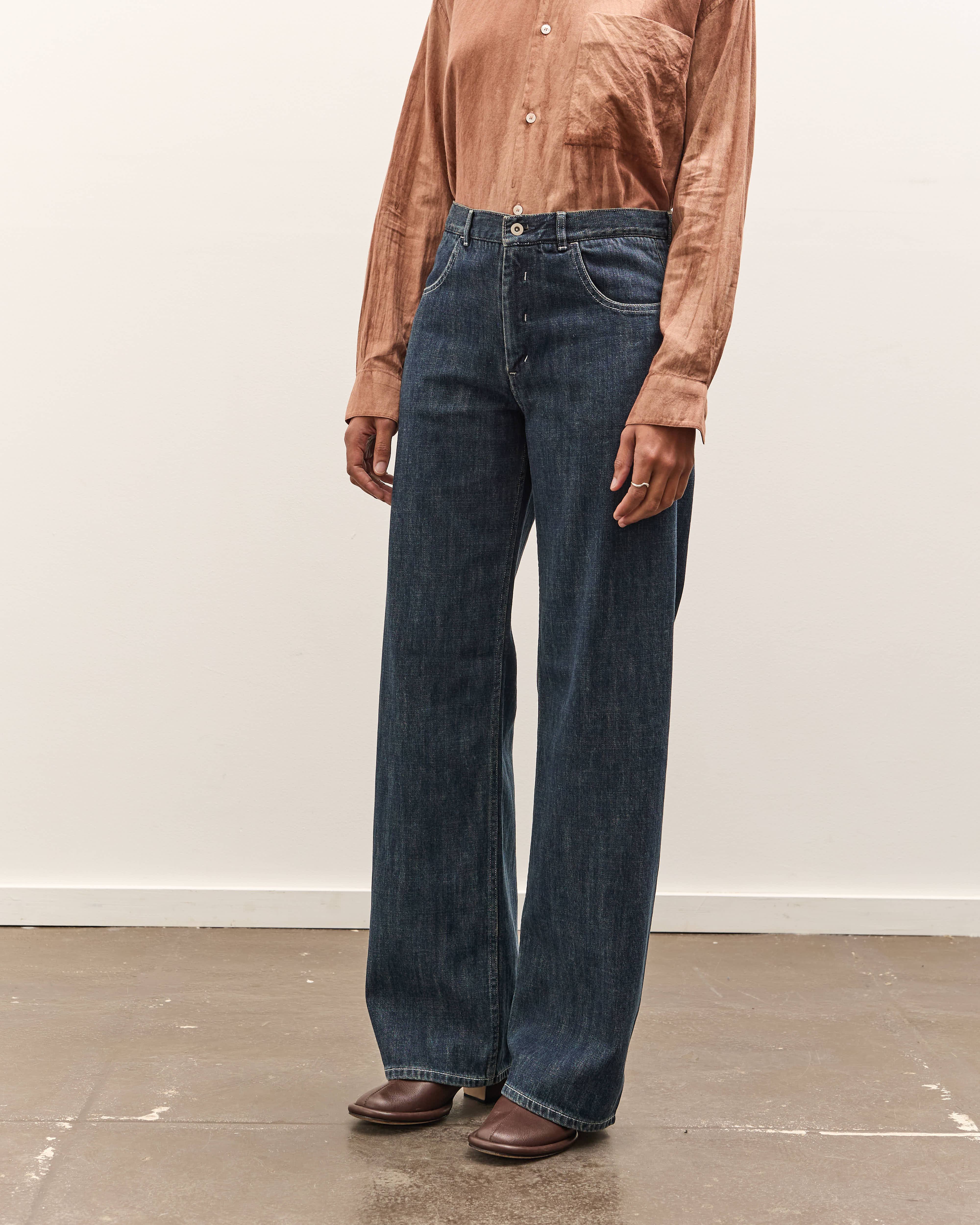 seya. Tofu Brother Jeans, Faded Indigo – Glasswing