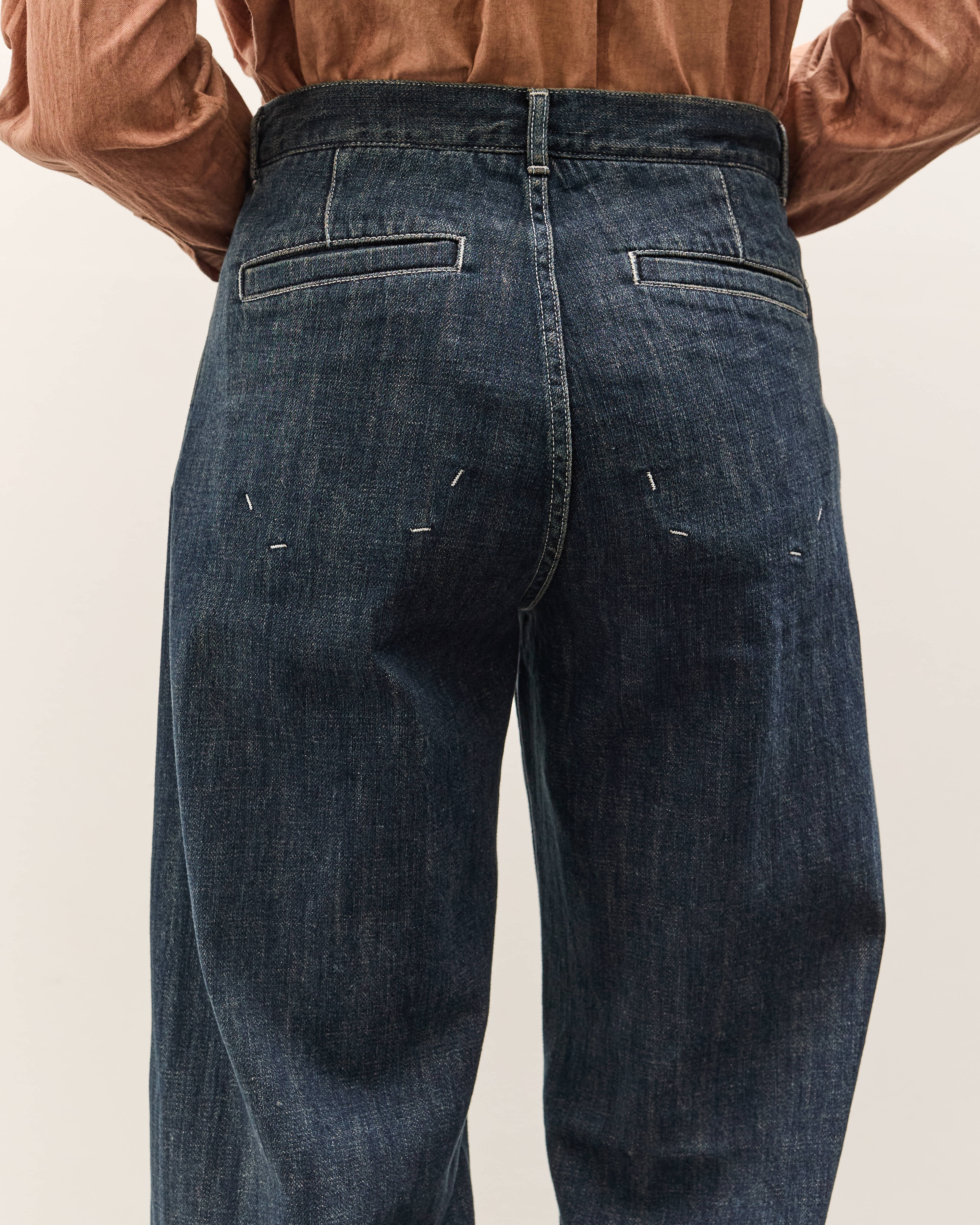 seya. Tofu Brother Jeans, Faded Indigo – Glasswing