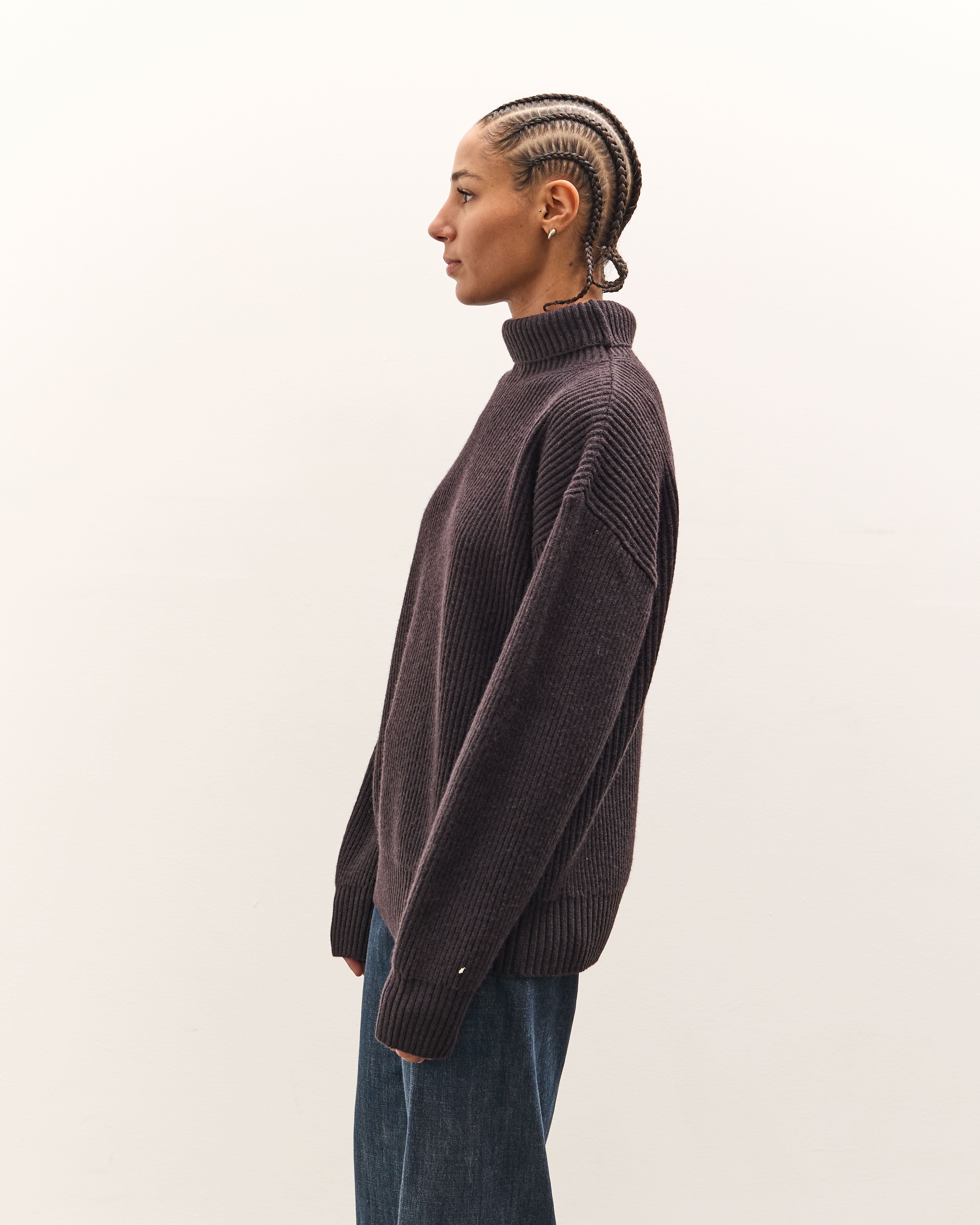 seya. Turtleneck Cloud Sweater, Ebony Black – Glasswing