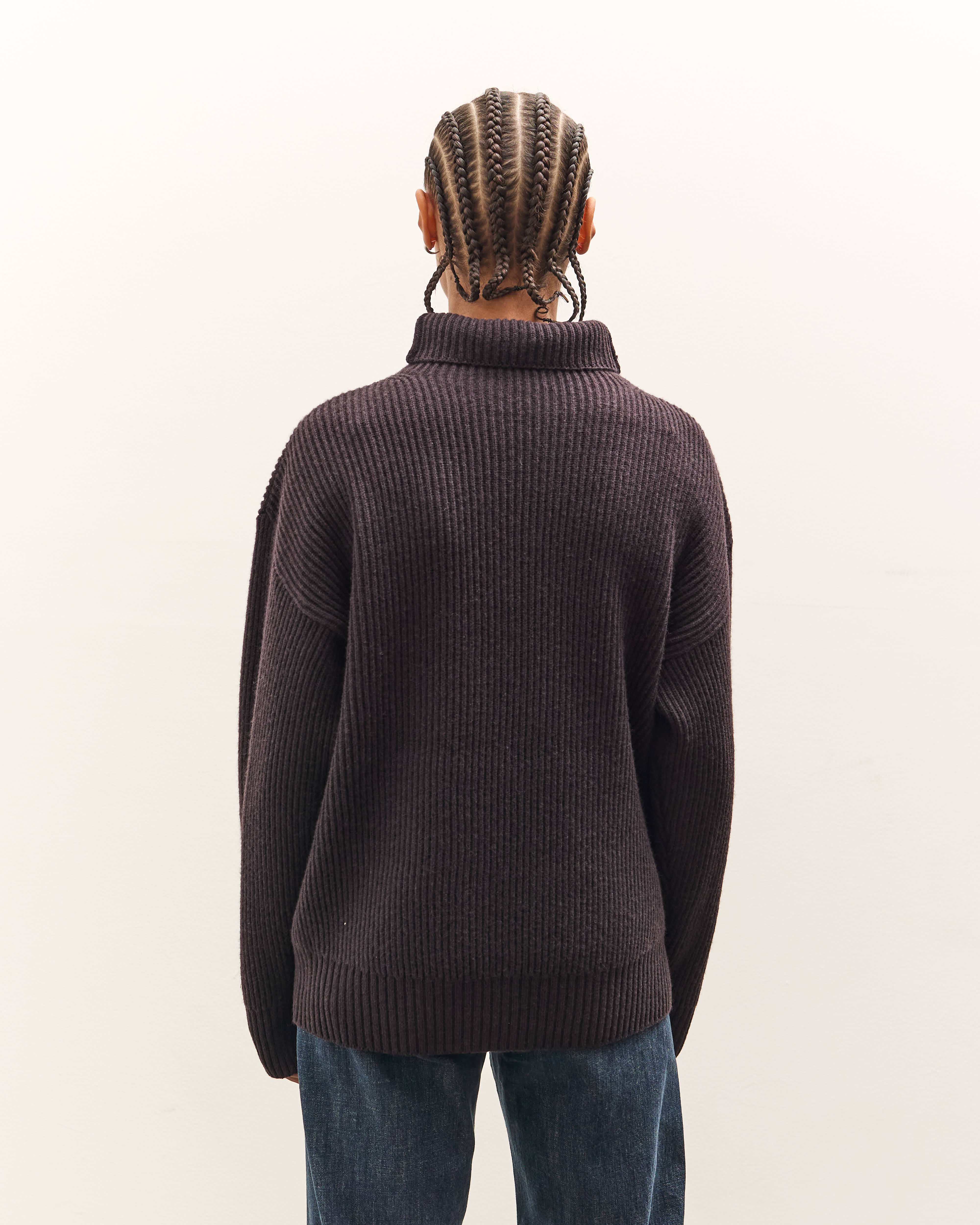 seya. Turtleneck Cloud Sweater, Ebony Black – Glasswing