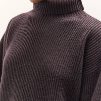 SEYA Turtle Kneck Cloud Sweater, Ebony Black
