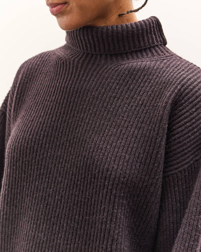 SEYA Turtle Kneck Cloud Sweater, Ebony Black